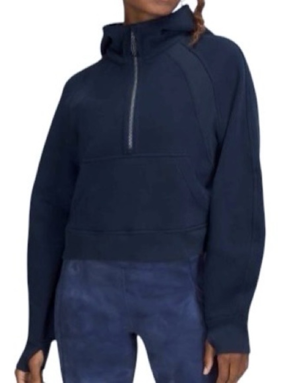 XS Small Lululemon Scuba Oversized 1/2 Zip Hoodie True Navy Sweatshirt